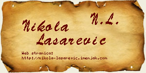 Nikola Lašarević vizit kartica
